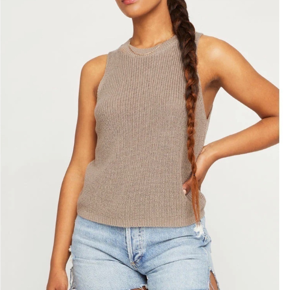 Gentle Fawn Taupe Ribbed Knit Tank